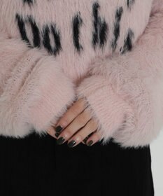 WEGO ロゴシャギーショートニット