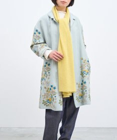 AND WOOL 〈上質な素材と手仕事から生まれた優しいニット〉カシミヤ100%の細巾ストール / マフラー