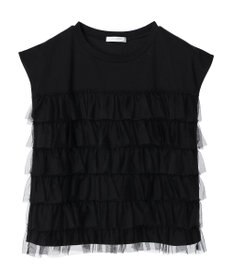 Green Parks フレンチスリーブチュールティアードプルオーバー