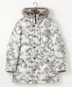 JOSEPH ABBOUD MOUNTAIN 【イタリア素材/ECOファー/9ポケット/ダウン/男女兼用】スライバーカモフラージュ　ダウンコート