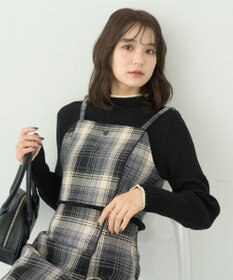 earth music&ecology コットンツイルチェックビスチェ