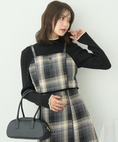 earth music&ecology コットンツイルチェックビスチェ