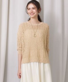 23区 【SLOW/一部店舗限定】エンブロイダリープルオーバー サマー ニット