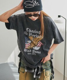 WEGO ヴィンテージウォッシュグラフィックBIGT