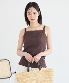 earth music&ecology カップ付レースキャミソール