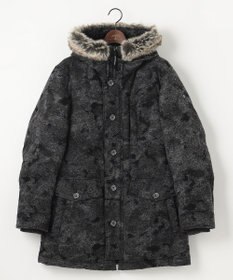 JOSEPH ABBOUD MOUNTAIN 【イタリア素材/ECOファー/9ポケット/ダウン/男女兼用】スライバーカモフラージュ　ダウンコート