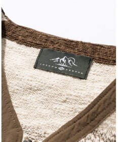 JOSEPH ABBOUD MOUNTAIN 【イタリア糸使用】 コットンスラブボーダー Vネック カーディガン