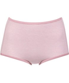 Wing ショーツ 綿混(身生地部) ここちよいフィット感 ムレにくい(身生地部) 【デイリーフィット 綿混ボーダー】 はきこみ丈ふかめ EC3650 ウイング／ワコール