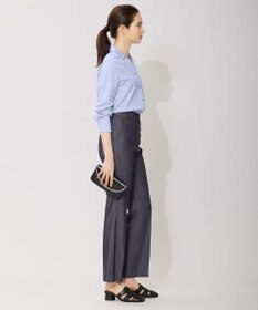 ICB L 【洗える】リアクティブソフトデニム　セミフレアパンツ