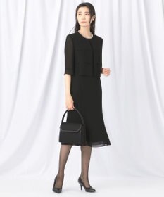 自由区 FORMAL 【人気NO.1 / 洗える】ボレロ風ワンピース