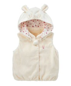 MIKI HOUSE HOT BISCUITS 【ミキハウス】【70-90cm】 マイクロファー ベスト