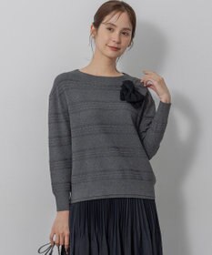 組曲 S 編み柄ディテールニット