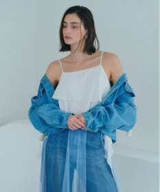 YECCA VECCA アシメラッフルオーバーキャミ