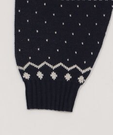 WEGO ノルディック柄ハーフジップニット