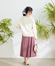 Tiaclasse L 【洗える】大人上品なコーデュロイフレアスカート