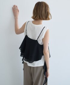 YECCA VECCA アシメラッフルオーバーキャミ