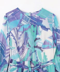 GRACE CONTINENTAL アールデコリゾートプリントワンピース