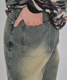 WEGO 【紐で調節可能】スーパーバギーデニムショーツ