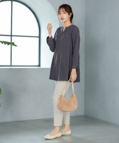 Tiaclasse L 【洗える】スエード調チュニック