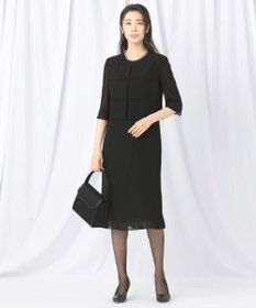 自由区 FORMAL 【人気NO.1 / 洗える】ボレロ風ワンピース