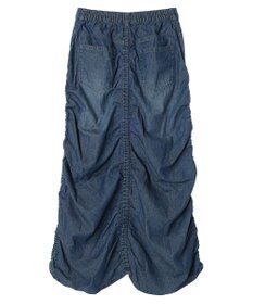 Green Parks ・ＳＵＧＡＲ　ＳＰＯＯＮ　シャーリングデニムスカート