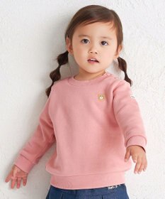 MIKI HOUSE HOT BISCUITS 【70-120cm】【Everyday Series】ワンポイント くすみカラー裏毛パイルトレーナー