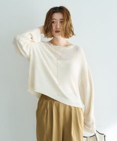 YECCA VECCA テープヤーンルーズニットプルオーバー