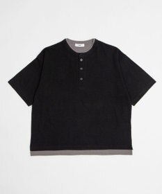 WEGO 【ユニセックス着用ITEM/MLサイズ展開】フェイクレイヤードヘンリーネックT（SS）