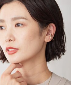J.PRESS LADIES 【WEB限定】3way チャーム付き パール イヤカフ リング