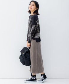 23区 【洗える】23区DENIM ベルベットストレッチ Aライン スカート