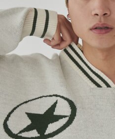 WEGO 【ユニセックス着用ITEM】ラインリブゲームロゴプルオーバー