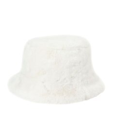 MOONBAT 【雑誌掲載／ラ・ファーファ1月号】FURLA レザーネーム付フェイクファーバケットハット