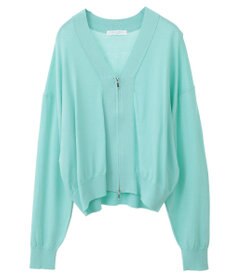 Green Parks フロントＺＩＰニットカーディガン