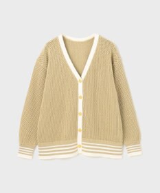 GRACE CONTINENTAL メッシュラインニットカーディガン