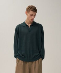 ATON RAMIE CASHMERE | スキッパーポロセーター - UNISEX