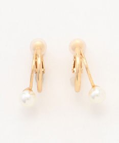 ANY ２連パールフープイヤリング(両耳用)