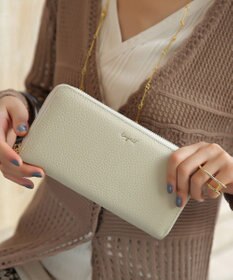 style code 【Ungrid/アングリッド】　【牛革】　牛革ラウンドZIP長財布