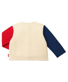 MIKI HOUSE HOT BISCUITS 【70-110cm】 接結天竺素材 ワンポイントカーディガン