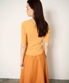 GRACE CONTINENTAL ハーフスリーブニットトップ