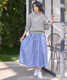 ANY 【ウエストゴム】タックギャザースカート