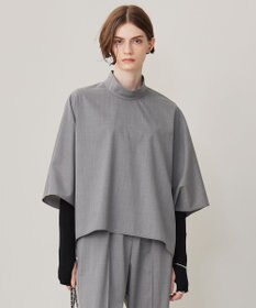 ICB 【洗える】Ｔ/Ｗブロード ハイネックブラウス