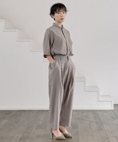 muuc ミニマル半袖シャツ〈ユニセックス・大きいサイズあり〉〈夏・軽やか〉〈セットアップ可能・羽織りOK〉〈上品きれいめオフィスカジュアル〉〈日本製〉