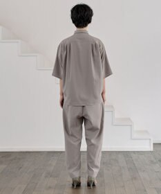 muuc ミニマル半袖シャツ〈ユニセックス・大きいサイズあり〉〈夏・軽やか〉〈セットアップ可能・羽織りOK〉〈上品きれいめオフィスカジュアル〉〈日本製〉