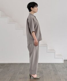 muuc ミニマル半袖シャツ〈ユニセックス・大きいサイズあり〉〈夏・軽やか〉〈セットアップ可能・羽織りOK〉〈上品きれいめオフィスカジュアル〉〈日本製〉