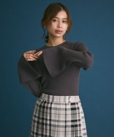 Green Parks ・ｓｗｉｎｇ　ｂｙ　ベルスリーブクルーリブニット