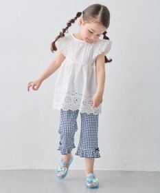 ANY KIDS 【洗濯機可能/接触冷感】ひんやり レース刺繍ブラウス
