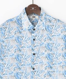JOSEPH ABBOUD 【清涼・JAPANファブリック】パナマボイルリゾートプリントシャツ
