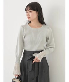 earth music&ecology 袖ポイントニットプルオーバー