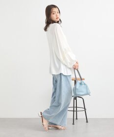 earth music&ecology レーヨンレースデザインシャツ