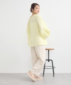 earth music&ecology レーヨンレースデザインシャツ